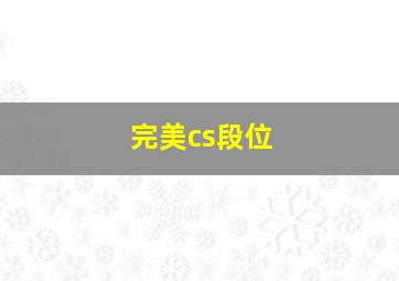 完美cs段位