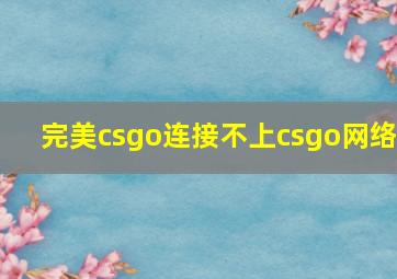 完美csgo连接不上csgo网络