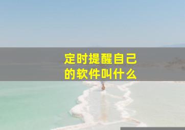 定时提醒自己的软件叫什么