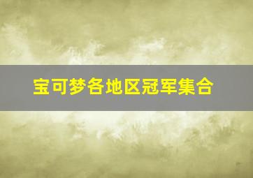 宝可梦各地区冠军集合