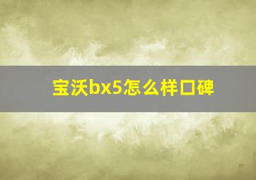 宝沃bx5怎么样口碑