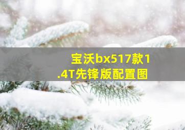 宝沃bx517款1.4T先锋版配置图