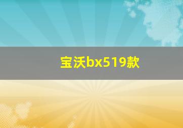 宝沃bx519款