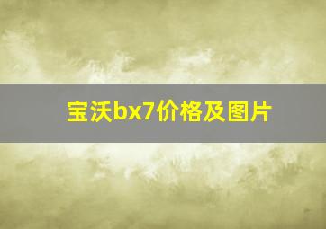 宝沃bx7价格及图片