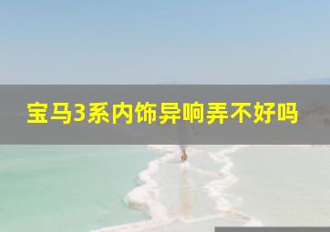 宝马3系内饰异响弄不好吗