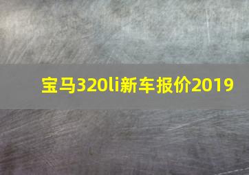 宝马320li新车报价2019