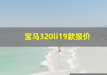 宝马320li19款报价