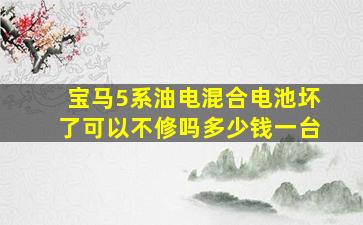 宝马5系油电混合电池坏了可以不修吗多少钱一台