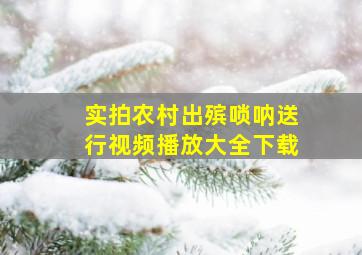 实拍农村出殡唢呐送行视频播放大全下载