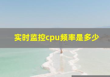 实时监控cpu频率是多少