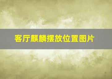 客厅麒麟摆放位置图片