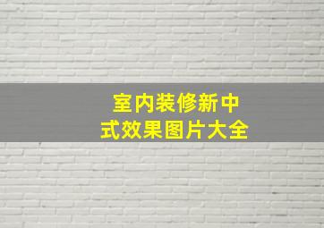 室内装修新中式效果图片大全