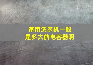 家用洗衣机一般是多大的电容器啊