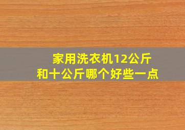 家用洗衣机12公斤和十公斤哪个好些一点