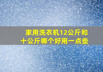 家用洗衣机12公斤和十公斤哪个好用一点些