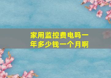 家用监控费电吗一年多少钱一个月啊