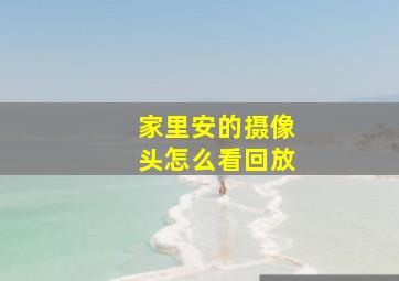 家里安的摄像头怎么看回放