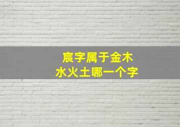 宸字属于金木水火土哪一个字