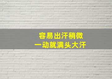 容易出汗稍微一动就满头大汗