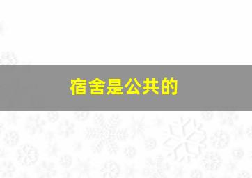 宿舍是公共的