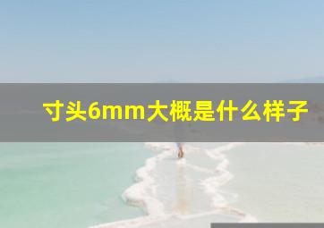 寸头6mm大概是什么样子