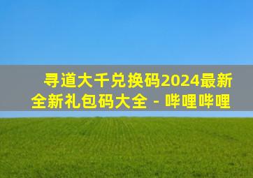 寻道大千兑换码2024最新 全新礼包码大全 - 哔哩哔哩