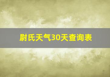 尉氏天气30天查询表