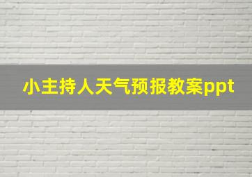 小主持人天气预报教案ppt