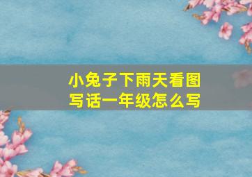 小兔子下雨天看图写话一年级怎么写