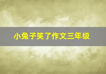 小兔子笑了作文三年级