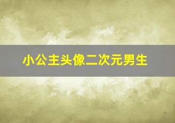 小公主头像二次元男生