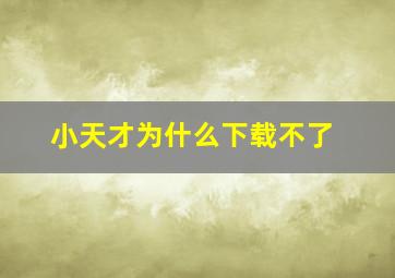 小天才为什么下载不了