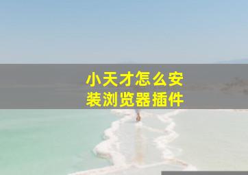 小天才怎么安装浏览器插件