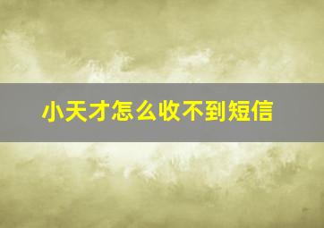 小天才怎么收不到短信