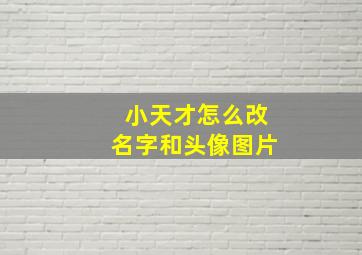 小天才怎么改名字和头像图片