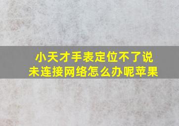 小天才手表定位不了说未连接网络怎么办呢苹果