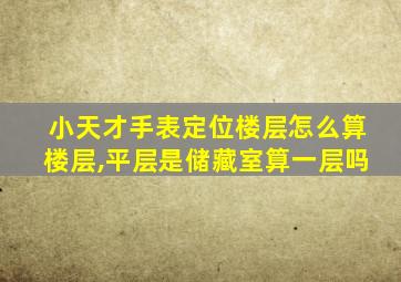 小天才手表定位楼层怎么算楼层,平层是储藏室算一层吗