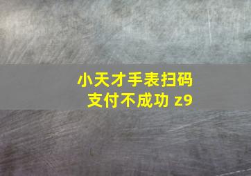 小天才手表扫码支付不成功 z9