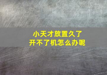 小天才放置久了开不了机怎么办呢