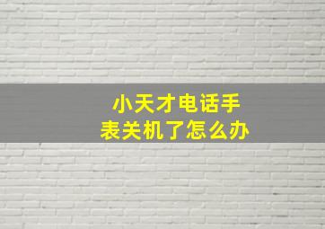 小天才电话手表关机了怎么办