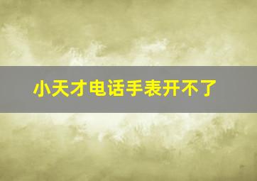 小天才电话手表开不了