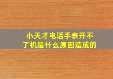 小天才电话手表开不了机是什么原因造成的