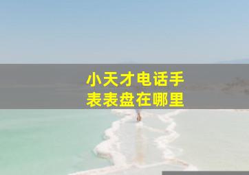 小天才电话手表表盘在哪里