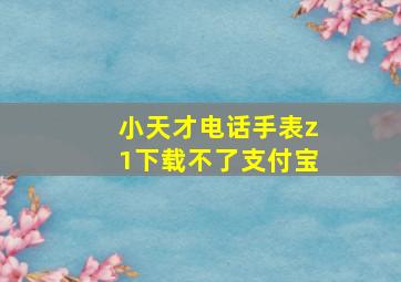 小天才电话手表z1下载不了支付宝