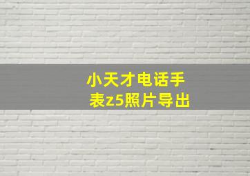 小天才电话手表z5照片导出