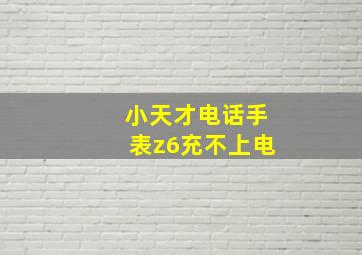 小天才电话手表z6充不上电