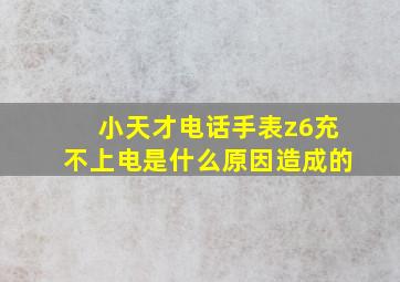 小天才电话手表z6充不上电是什么原因造成的