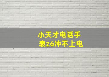 小天才电话手表z6冲不上电