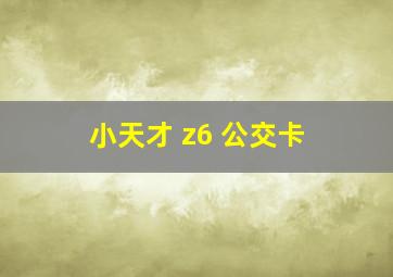 小天才 z6 公交卡