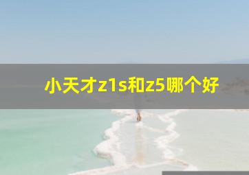 小天才z1s和z5哪个好